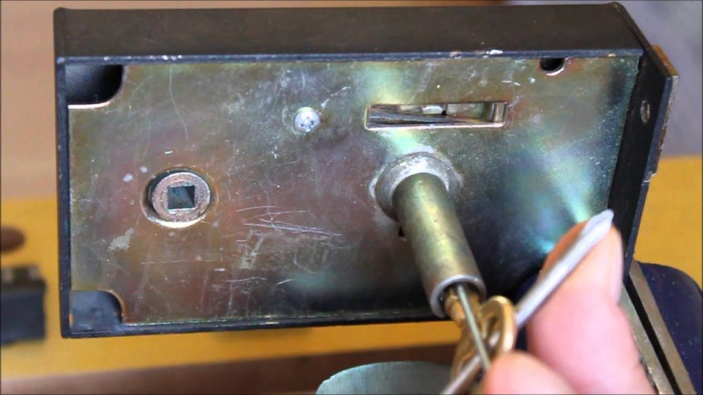 vue éclatée d'une serrure